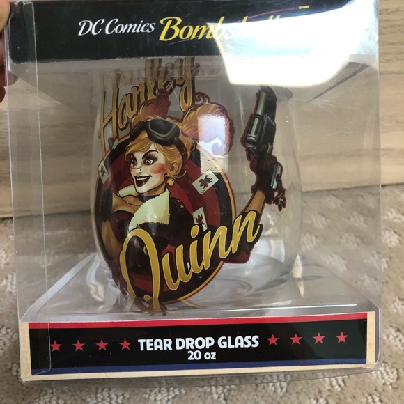 DC Comics | Dining | Dc Comics Harley Quinn Glass | Poshmark